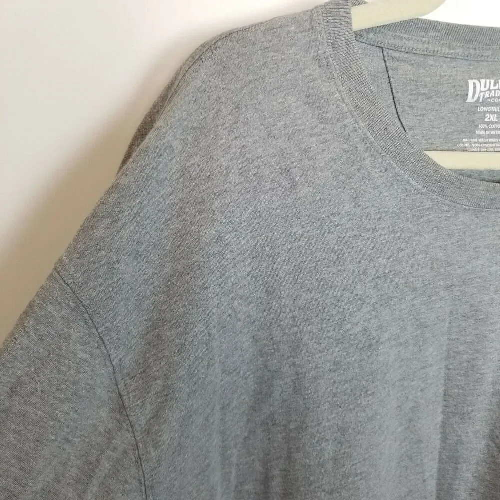 Duluth Trading Co Mens Longtail T-Shirt 2XL Minimalist Crew Neck Pullover Cotton